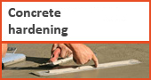 hardening and drying of concrete